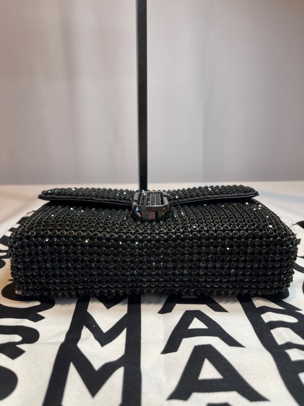 Marc Jacobs The Rhinestone J Marc Mini Shoulder Bag Black - Picture 8 of 13